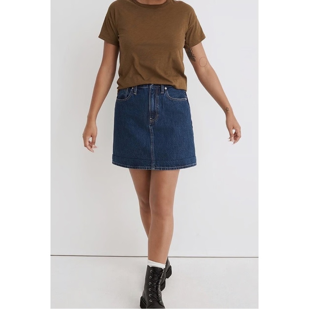 Madewell Denim Skirt Rigid A-Line